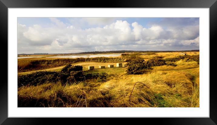 World War Two Coastal Defences on the Suffolk Coas Framed Mounted Print by Darren Burroughs