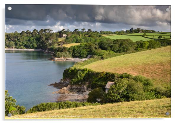 Toll Point view (River Helford) Acrylic by Andrew Ray