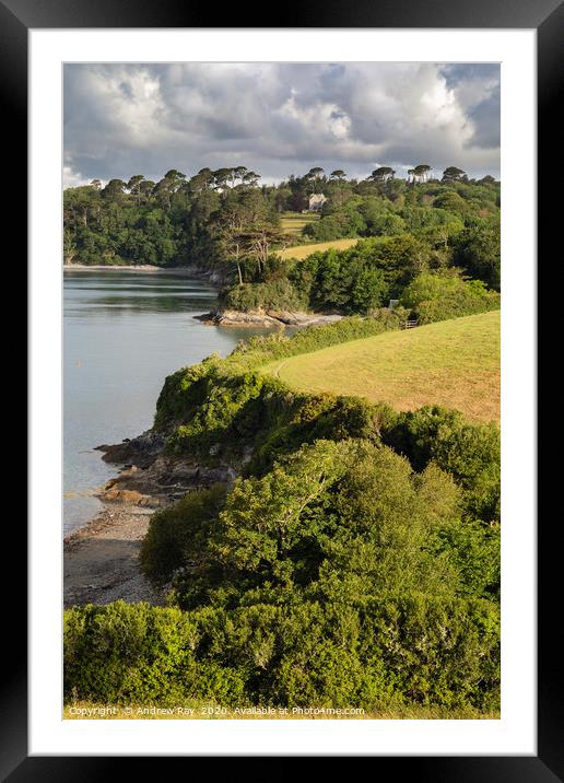 Helford Coast Path Framed Mounted Print by Andrew Ray
