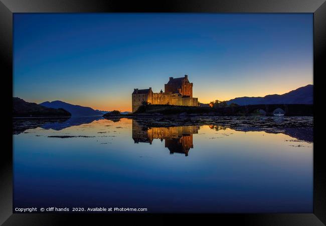 Sunset at Eilean Donan Castle, Highlands, Scotland Framed Print by Scotland's Scenery