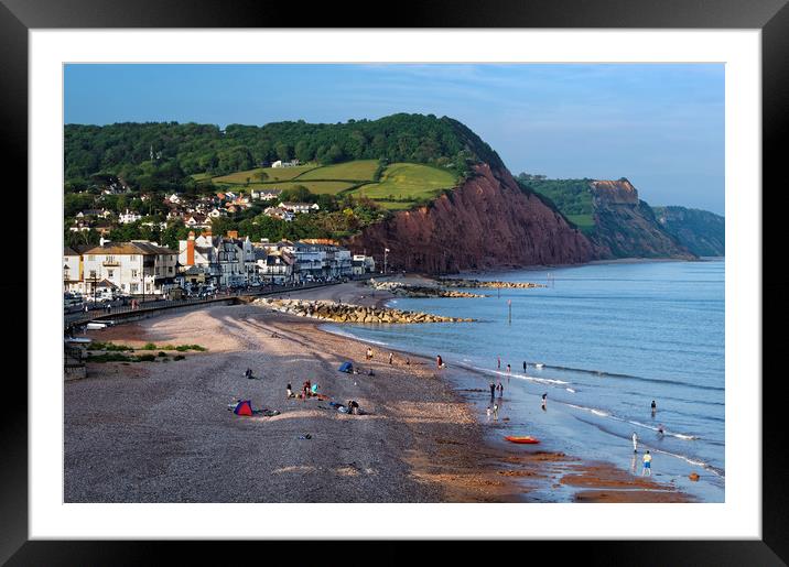 Sidmouth Seafront and Beach                      Framed Mounted Print by Darren Galpin