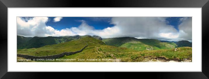 View from Hartsop Crag, Lake District Framed Mounted Print by EMMA DANCE PHOTOGRAPHY