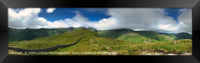 View from Hartsop Crag, Lake District Framed Print by EMMA DANCE PHOTOGRAPHY