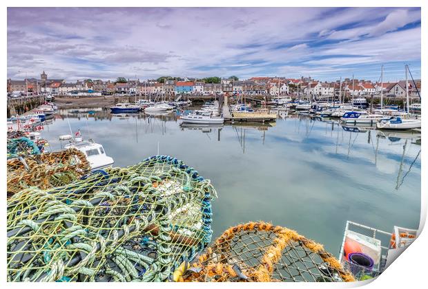 Anstruther Harbour Print by Valerie Paterson