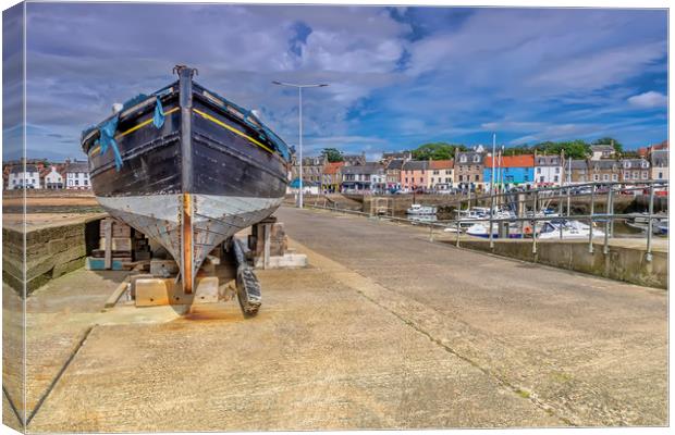 Anstruther Pier Canvas Print by Valerie Paterson
