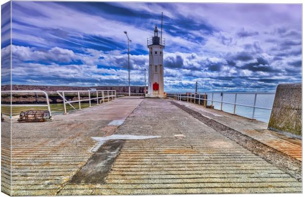 Anstruther Lighthouse Canvas Print by Valerie Paterson