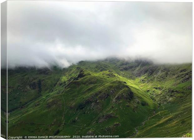 View across to Fairfield in the Lake District Canvas Print by EMMA DANCE PHOTOGRAPHY