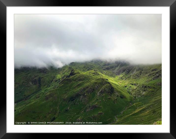 View across to Fairfield in the Lake District Framed Mounted Print by EMMA DANCE PHOTOGRAPHY
