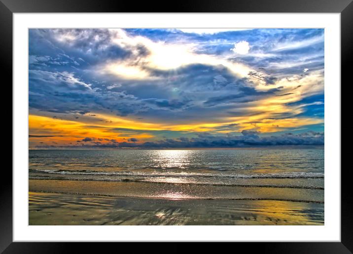 Borneo Sunset Framed Mounted Print by Simon Marlow