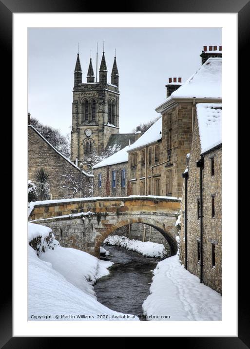 Helmsley in Snow Framed Mounted Print by Martin Williams