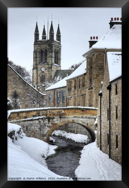 Helmsley in Snow Framed Print by Martin Williams