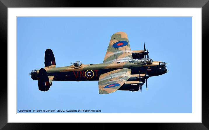 Lancaster Framed Mounted Print by Bernie Condon