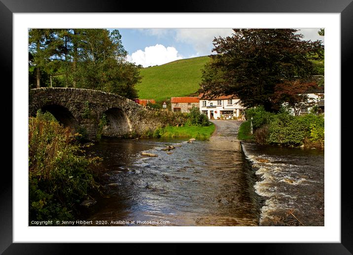 Malmesmead Doone Valley Framed Mounted Print by Jenny Hibbert