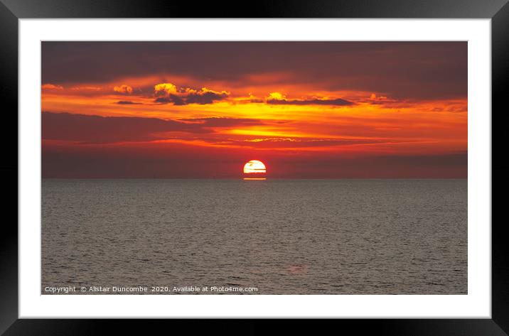 Sunrise over the Sea Framed Mounted Print by Alistair Duncombe
