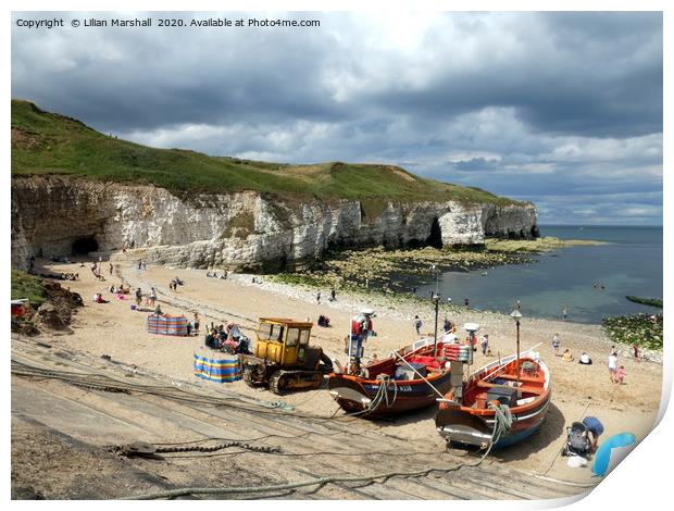 Flamborough North Landing . Print by Lilian Marshall