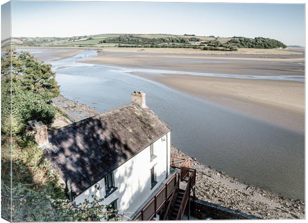 Boathouse at Laugharne - Dylan Thomas Canvas Print by Colin Allen