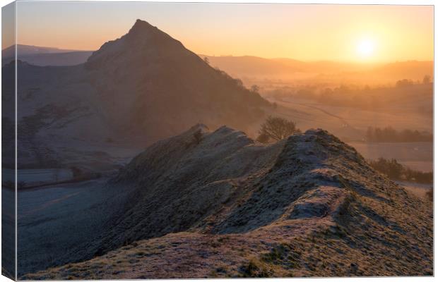 Parkhouse Hill from the Spine of Chrome hill Canvas Print by John Finney