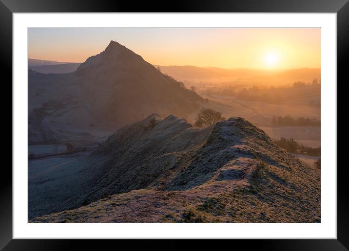 Parkhouse Hill from the Spine of Chrome hill Framed Mounted Print by John Finney
