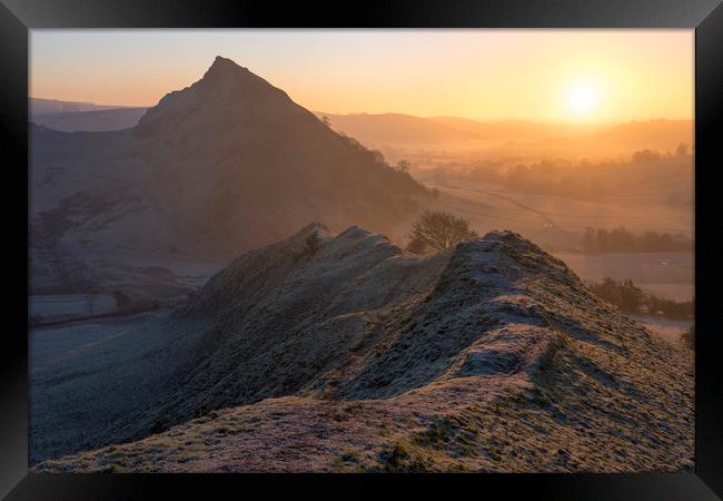 Parkhouse Hill from the Spine of Chrome hill Framed Print by John Finney