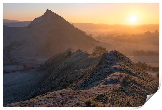 Parkhouse Hill from the Spine of Chrome hill Print by John Finney