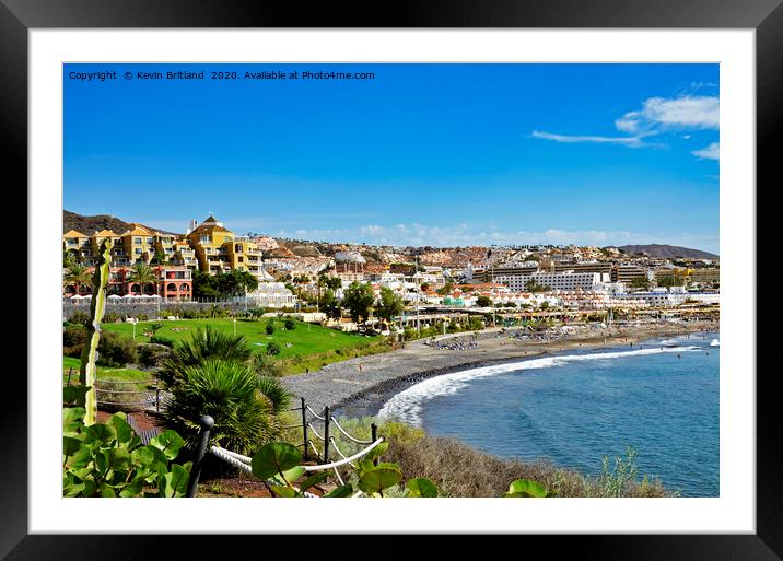 Costa Adeje Tenerife Framed Mounted Print by Kevin Britland