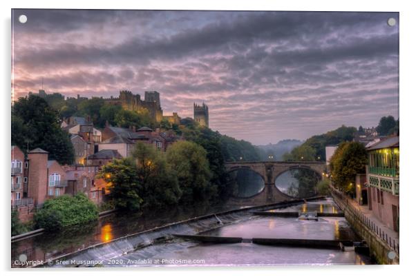 Durham Cathedral and Framwellgate bridge Acrylic by Sree Mussunoor