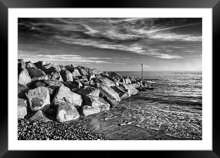 Sidmouth Sea Defences                    Framed Mounted Print by Darren Galpin