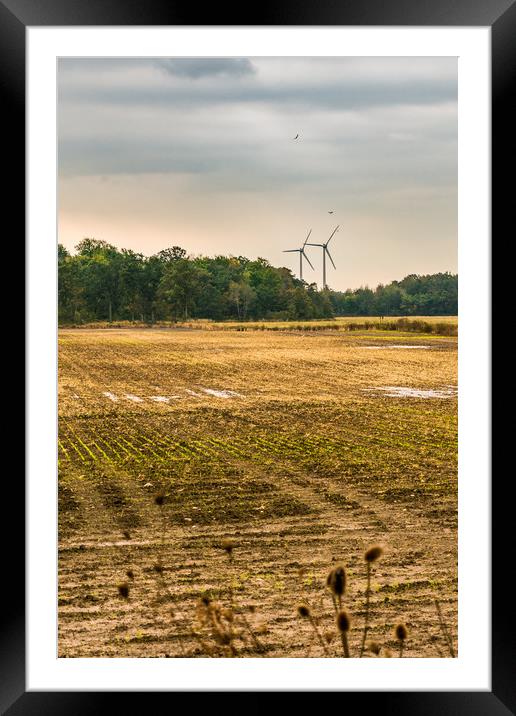 Autumn - Wind Energy Farming,  Framed Mounted Print by Blok Photo 