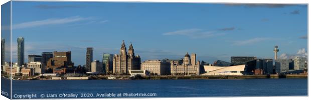 Summer Sun on the Liverpool Waterfront Canvas Print by Liam Neon
