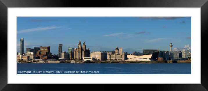 Summer Sun on the Liverpool Waterfront Framed Mounted Print by Liam Neon