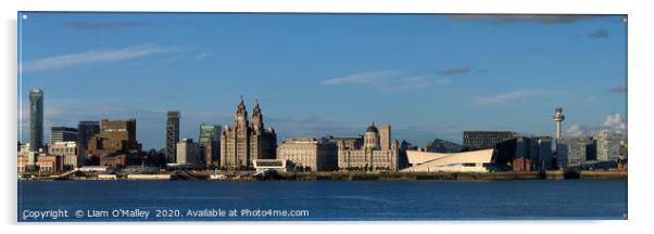 Summer Sun on the Liverpool Waterfront Acrylic by Liam Neon