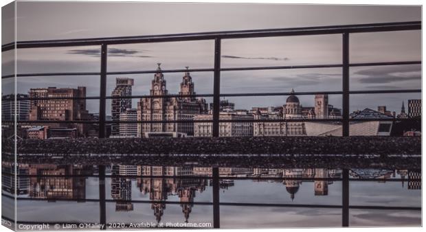 Reflections of Liverpool Canvas Print by Liam Neon