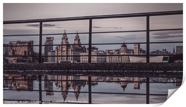 Reflections of Liverpool Print by Liam Neon