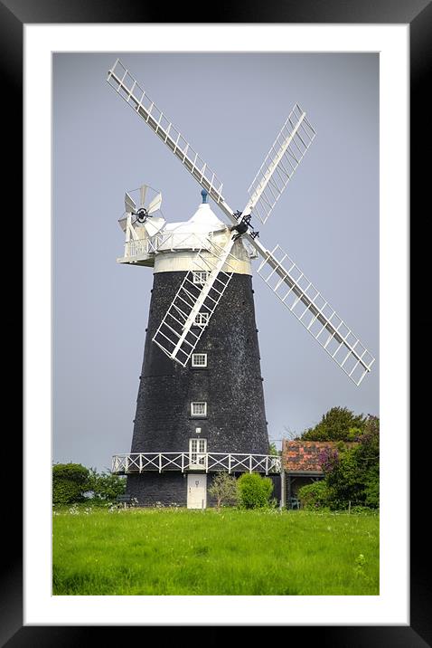Tower Windmill Framed Mounted Print by Chris Thaxter
