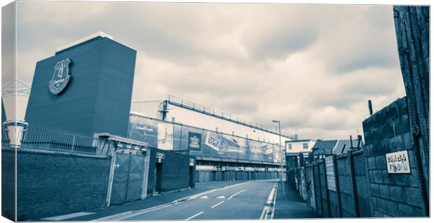 Bullens Road stand at Everton FC Canvas Print by Jason Wells
