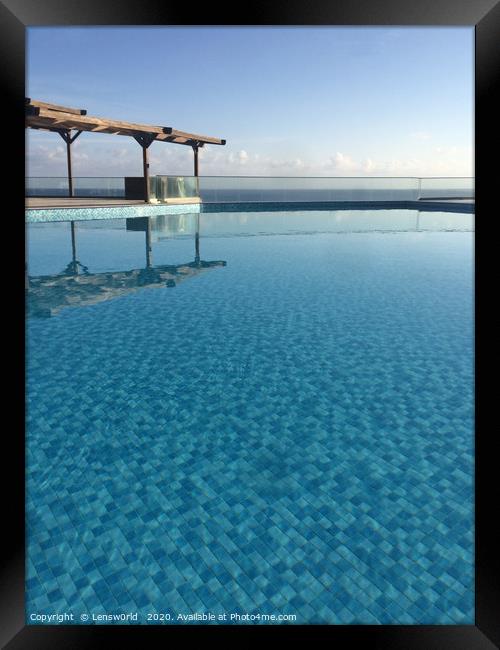 Ripples on the surface of an infinity pool Framed Print by Lensw0rld 