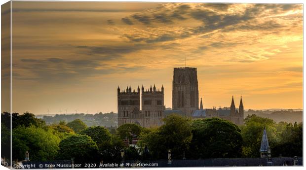 Durham Cathedral Sunrise Canvas Print by Sree Mussunoor