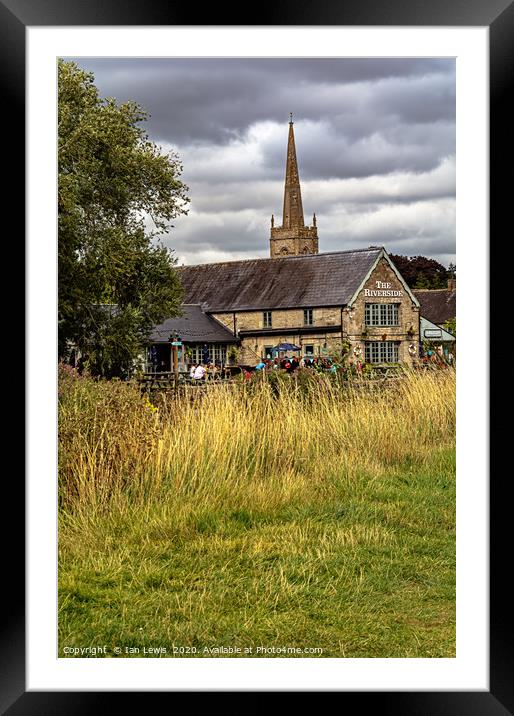 Lechlade From The Thames Path Framed Mounted Print by Ian Lewis