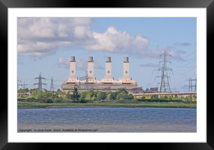 Connahs Quay Power Station Framed Mounted Print by chris hyde