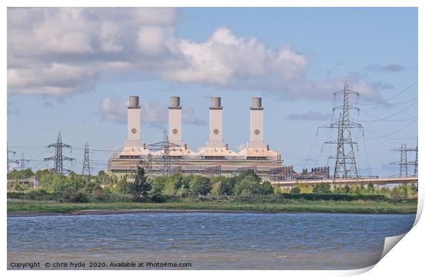 Connahs Quay Power Station Print by chris hyde