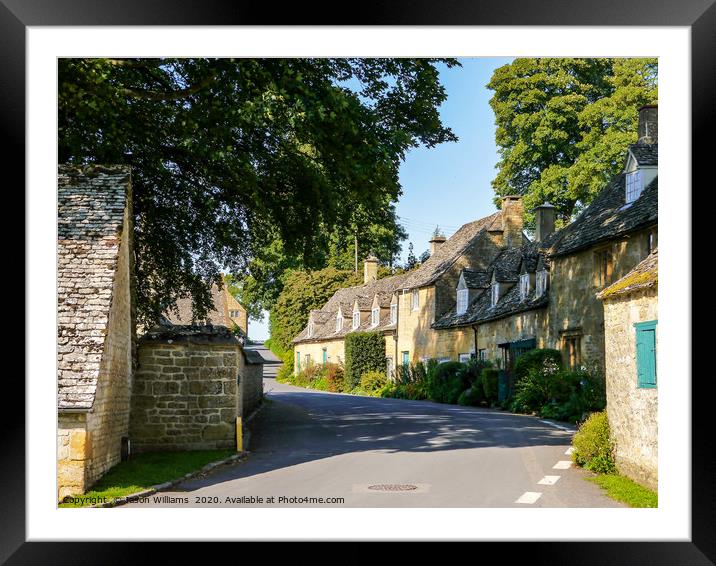 Tranquil Cotswold Village Framed Mounted Print by Jason Williams