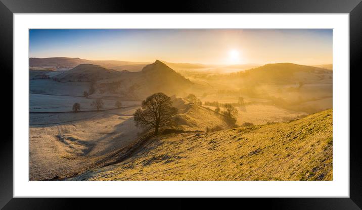 Parkhouse Hill sunrise from Chrome hill   Framed Mounted Print by John Finney