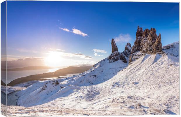 The Old Man of Storr. Isle of Skye.   Canvas Print by John Finney