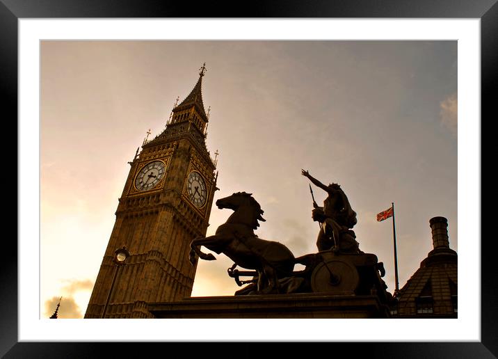 Big Ben Boadicea's Chariot Westminster London Framed Mounted Print by Andy Evans Photos
