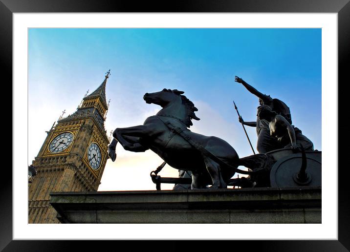 Big Ben Boadicea's Chariot Westminster London Framed Mounted Print by Andy Evans Photos