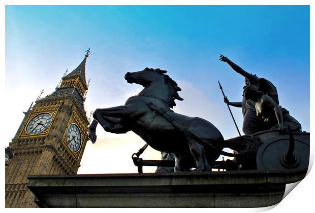 Big Ben Boadicea's Chariot Westminster London Print by Andy Evans Photos