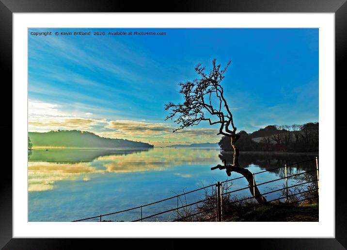 River Fal sunrise Cornwall Framed Mounted Print by Kevin Britland