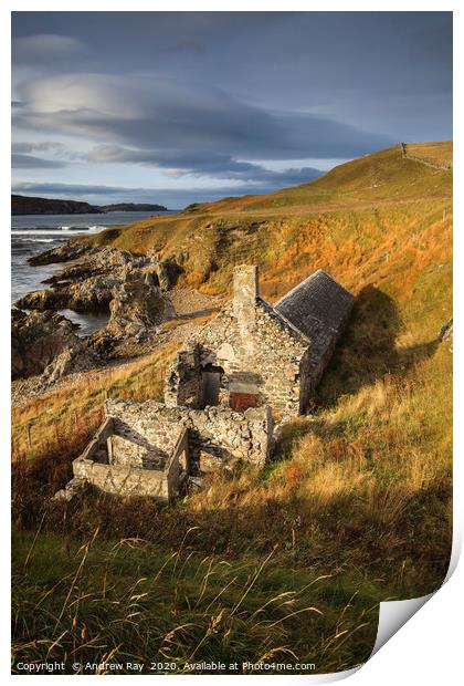 Old Ice House (Torrisdale Bay) Print by Andrew Ray