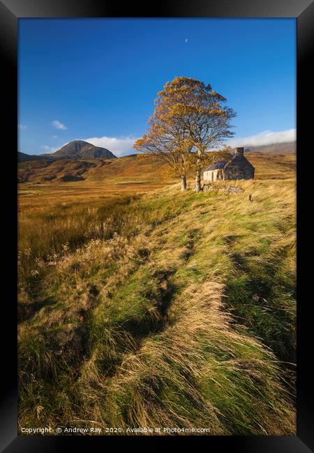 Tree and House (Loch Loyal) Framed Print by Andrew Ray