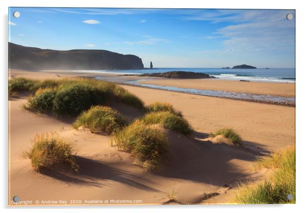 Sand dunes at Sandwood Bay Acrylic by Andrew Ray